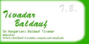 tivadar baldauf business card